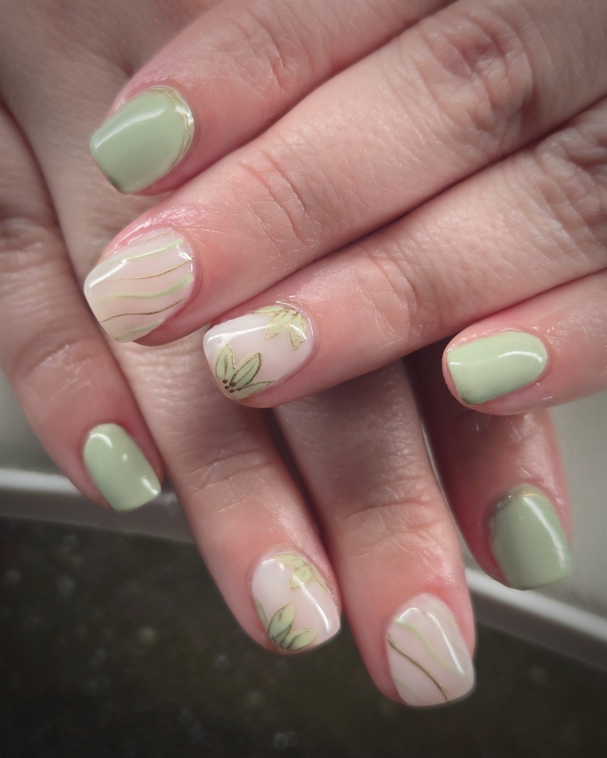 This green has been popular this spring!!

Licensed Nail Tech 
Certified Master Pedicurist 
Located in Mount Horeb, WI

 #nailinspo #naildesigns #nailartist #nailtech #nailart #mounthorebwi #hardgelnails #polisheddesigns #gelnails #manicure