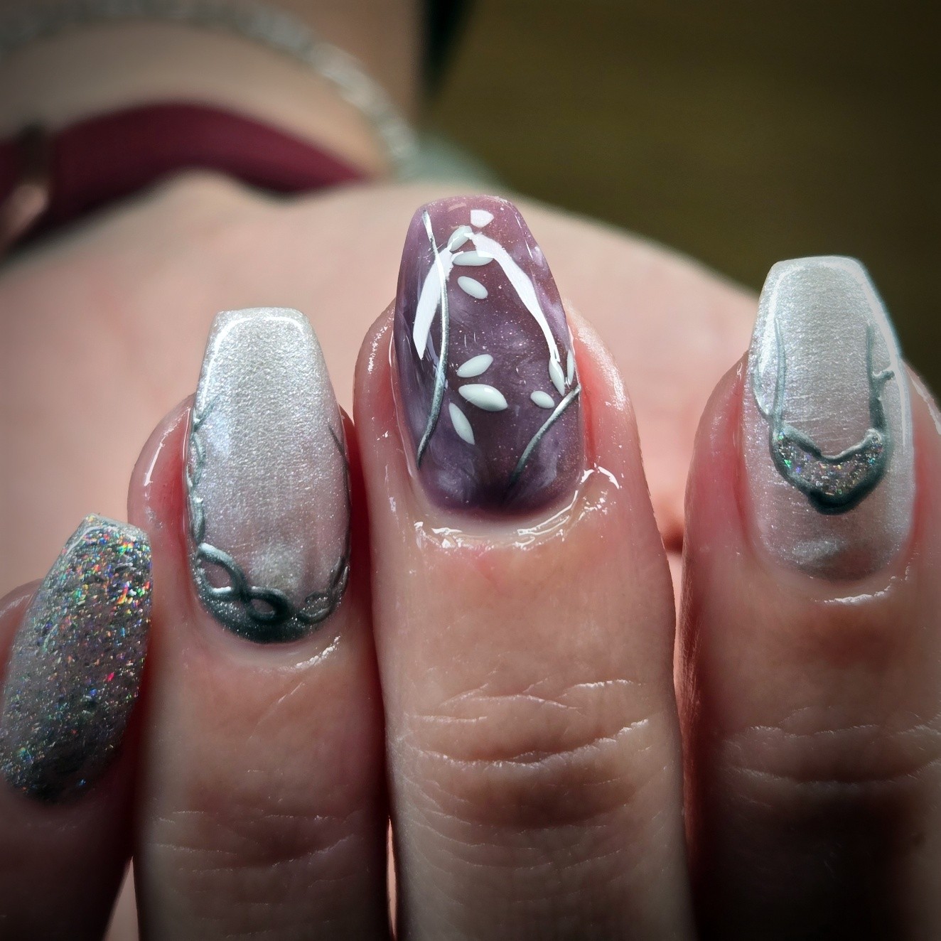 I love freestyle nails!!

This set has glitter, marbling, isolated chrome, and hand-painted art!

Licensed Nail Tech 
Certified Master Pedicurist 
Located in Mount Horeb, WI

I have a Last-Minute appointment for tomorrow (May 12th) at 10:45 am! I have enough time for any manicure or pedicure, even time for extensions or freestyle art! Message me or book online!