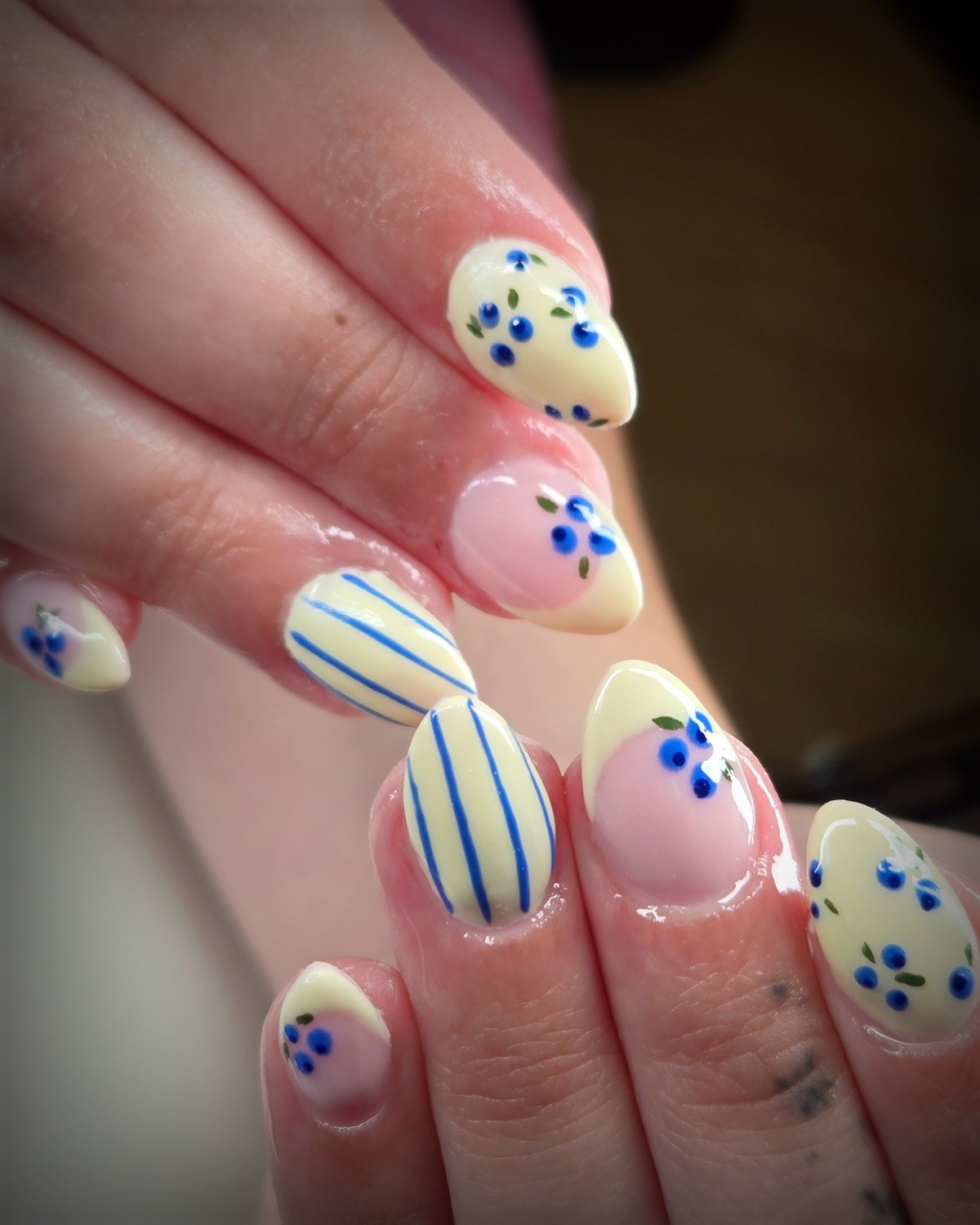 These are just too cute!! 🫐 

Licensed Nail Tech
Certified Master Pedicurist 
Located in Mount Horeb, WI

 #nailinspo #naildesigns #nailartist #nailtech #nailart #mounthorebwi #hardgelnails #gelmanicure #polisheddesigns #gelnails #manicure