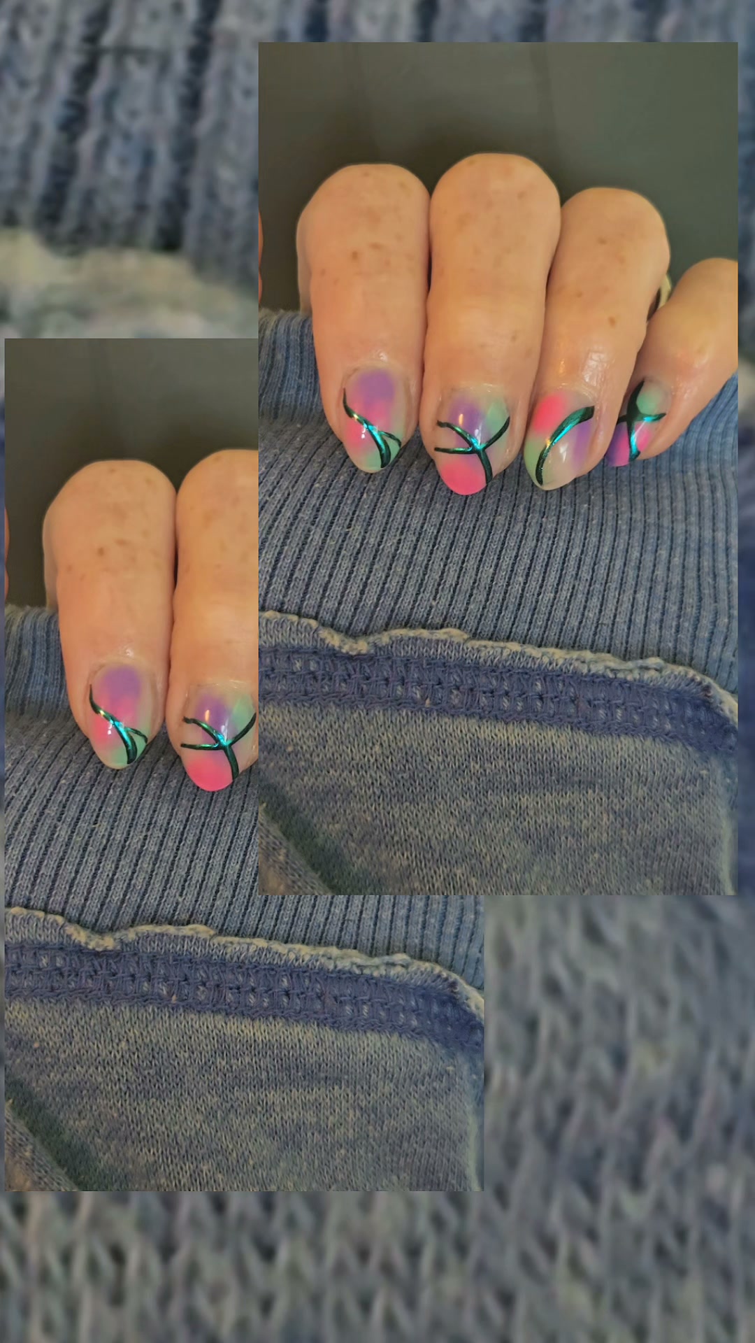 I am just having a little fun with isolated chrome! 

 #wisconsinnails #mounthorebwi #nails #mounthorebnails #wisconsinnails #nailinspo #naillove #nailartist #polisheddesigns #hardgel #nailart #gelnails #chrome #chromenails