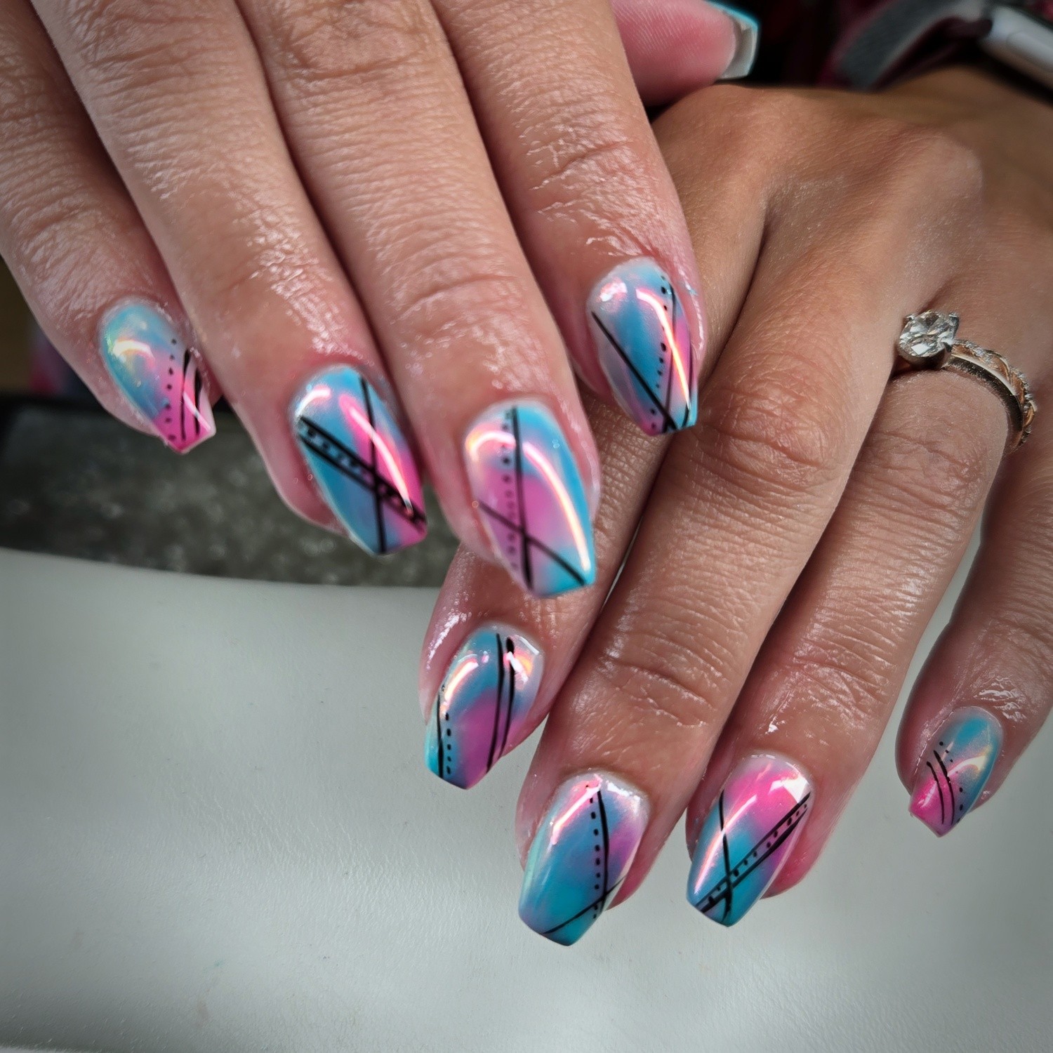 Licensed Nail Tech 
Certified Master Pedicurist 
Located in Mount Horeb, WI
 #wisconsinnails #naildesigns #mounthorebwi #nails #mounthorebnails #wisconsinnails #nailinspo #naillove #nailartist #polisheddesigns #hardgel #nailart #gelnails